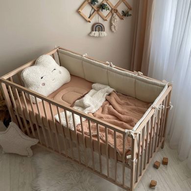 Простирадло муслін 120 х 60 бежевий &mdash; купити в Bubbleshop