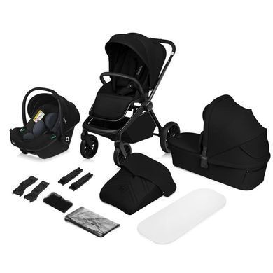 Універсальна коляска 3 в 1 Lionelo MIKA PLUS 3IN1 BLACK ONYX &mdash; купити в Bubbleshop
