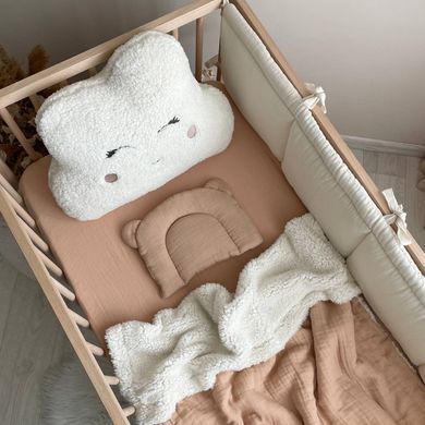 Простирадло муслін 120 х 60 бежевий &mdash; купити в Bubbleshop
