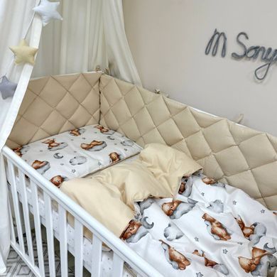 Комплект постільної білизни для новонародженого Baby Mix Тедді бежевий &mdash; купити в Bubbleshop