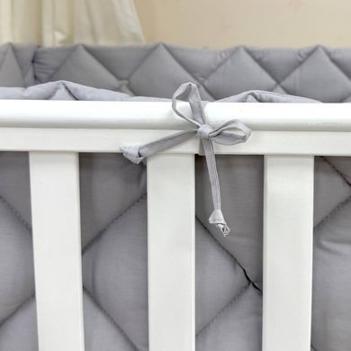Комплект постільної білизни для новонародженого Baby Mix Хмаринки сірі з місяцем, колір сірий &mdash; купити в Bubbleshop