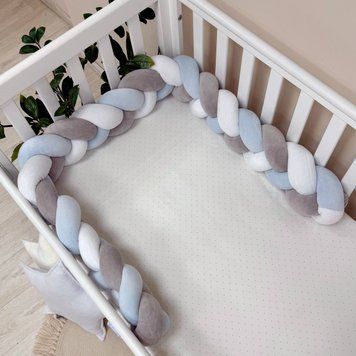 Бортик-коса білий/сірий/блакитний 1,8 м &mdash; купити в Bubbleshop