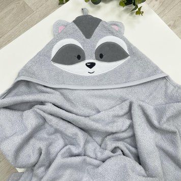 Рушник-куточок Єнотик сірий &mdash; купити в Bubbleshop