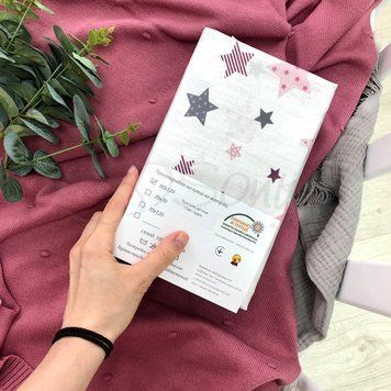 Простирадло дитяче Старс пудра &mdash; купити в Bubbleshop
