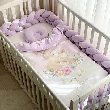 Комплект постільної білизни для новонародженого Колекція №8 Sweet Dream Зайчик з мамою &mdash; купити в Bubbleshop