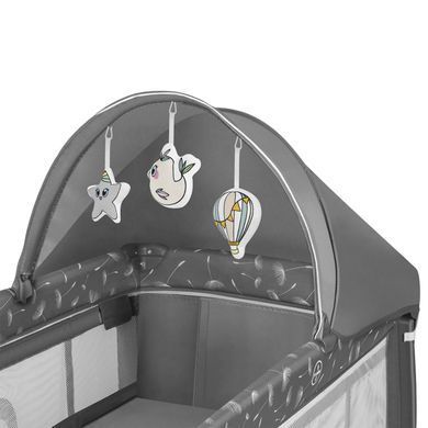 Ліжечко-манеж Lionelo SVEN PLUS GREY CONCRETE &mdash; купити в Bubbleshop