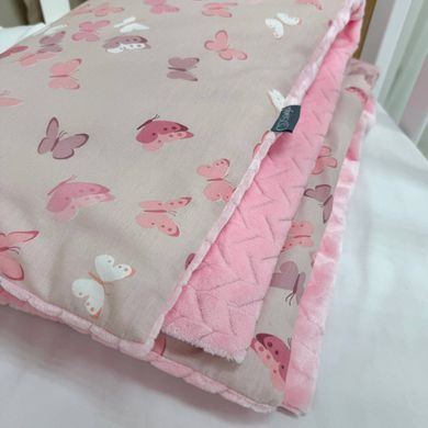 Плед-конверт з ковдрою на на Minky/косичка Метелики &mdash; купити в Bubbleshop