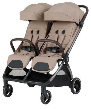 Прогулянкова коляска двомісна CARRELLO Link CRL-6533 Island Beige &mdash; купити в Bubbleshop