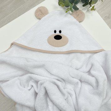 Рушник-куточок Тедді білий &mdash; купити в Bubbleshop