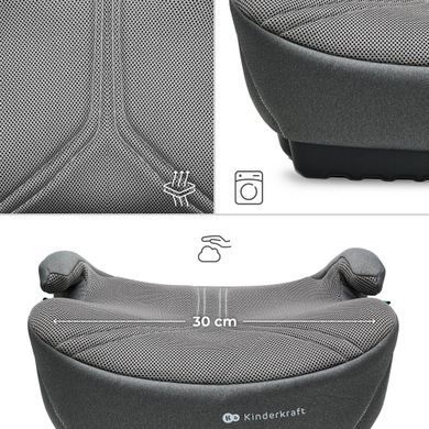 Автокрісло-бустер Kinderkraft i-Boost 2 Pro Gray (KCIBOO02GRYPR00) &mdash; купити в Bubbleshop