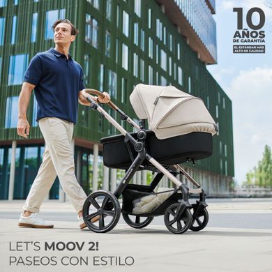 Універсальна коляска 3 в 1 Kinderkraft Moov 2 Air Sand Beige (KSMOOV02BEG0000) &mdash; купити в Bubbleshop