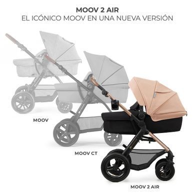 Універсальна коляска 3 в 1 Kinderkraft Moov 2 Air Sand Beige (KSMOOV02BEG0000) &mdash; купити в Bubbleshop