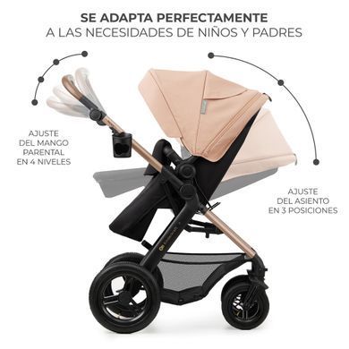 Універсальна коляска 3 в 1 Kinderkraft Moov 2 Air Sand Beige (KSMOOV02BEG0000) &mdash; купити в Bubbleshop