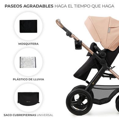 Універсальна коляска 3 в 1 Kinderkraft Moov 2 Air Sand Beige (KSMOOV02BEG0000) &mdash; купити в Bubbleshop