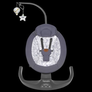 Шезлонг-гойдалка Lionelo RALF GREY WHITE &mdash; купити в Bubbleshop