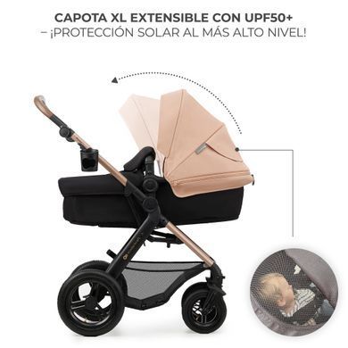 Універсальна коляска 3 в 1 Kinderkraft Moov 2 Air Sand Beige (KSMOOV02BEG0000) &mdash; купити в Bubbleshop