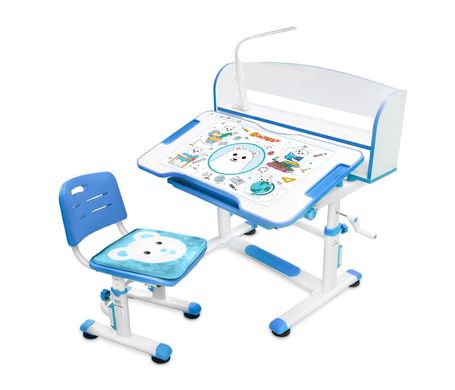 Комплект парта и стул Evo-kids BD-10 (с лампой) Blue  BD-10 BL з лампою фото