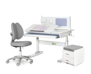 Комплект (L) ErgoKids TH-325 Grey (парта+крісло+тумба) &mdash; купити в Bubbleshop