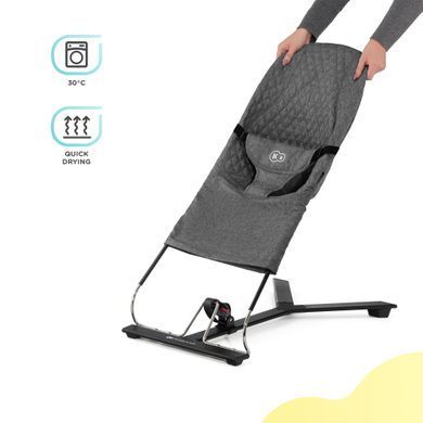 Шезлонг-гойдалка Kinderkraft Mimi Grey (KBMIMI00GRY0000) &mdash; купити в Bubbleshop