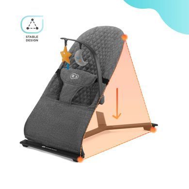 Шезлонг-гойдалка Kinderkraft Mimi Grey (KBMIMI00GRY0000) &mdash; купити в Bubbleshop