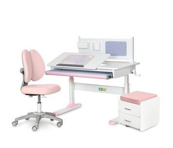Комплект (L) ErgoKids TH-325 Pink (парта + крісло + тумба) &mdash; купити в Bubbleshop