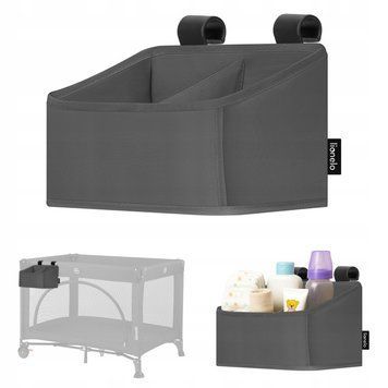 Органайзер для ліжечка Lionelo SIDEPOCKET SMALL GREY &mdash; купити в Bubbleshop