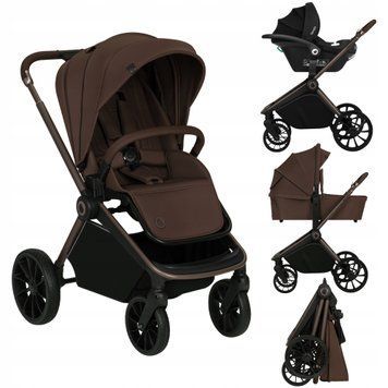 Універсальна коляска 3 в 1 Lionelo MIKA PLUS 3IN1 MOCHA MOUSSE &mdash; купити в Bubbleshop