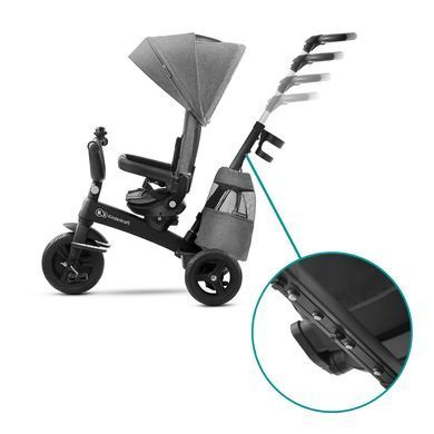 Трехколесный велосипед Kinderkraft Easytwist Platinum Grey (KKRETWIGRY0000) &mdash; купити в Bubbleshop