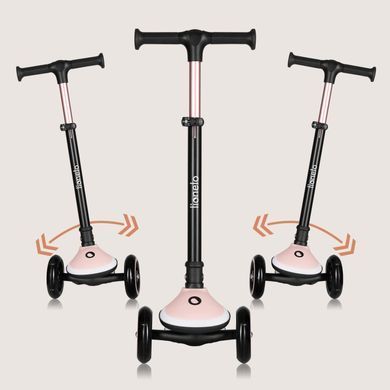 Дитячий самокат Lionelo MEY PINK ROSE &mdash; купити в Bubbleshop