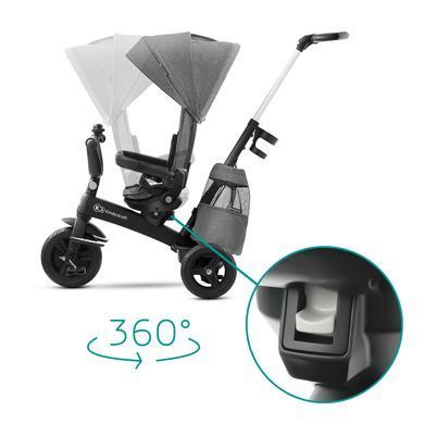 Трехколесный велосипед Kinderkraft Easytwist Platinum Grey (KKRETWIGRY0000) &mdash; купити в Bubbleshop