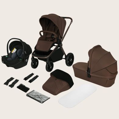 Універсальна коляска 3 в 1 Lionelo MIKA PLUS 3IN1 MOCHA MOUSSE &mdash; купити в Bubbleshop