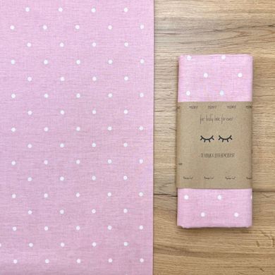 Пелюшка бязь Білий горох на пудрі &mdash; купити в Bubbleshop